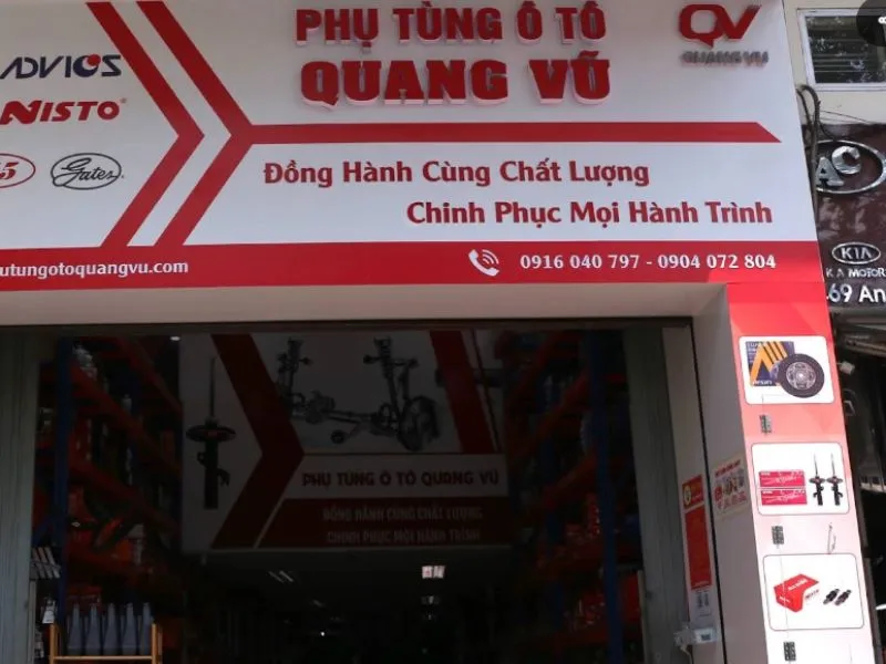 Cửa hàng phụ tùng ô tô Quang Vũ ở An Dương Vương quận 5