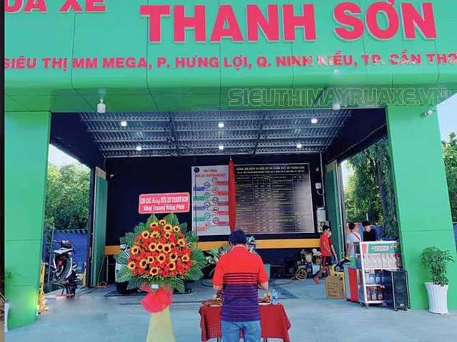 Cửa tiệm rửa xe Cần Thơ