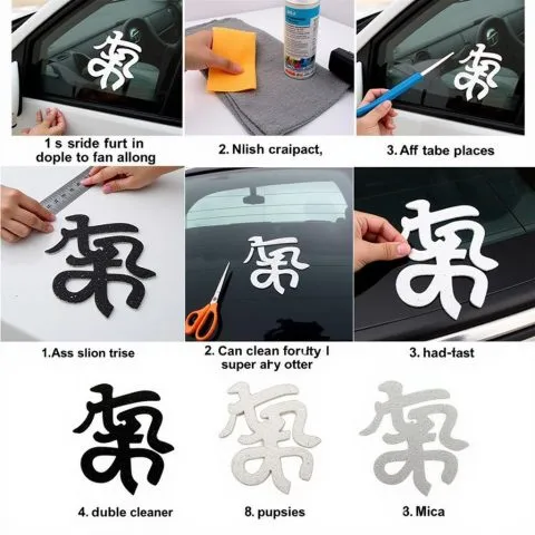 Chuẩn bị Dụng cụ Và Vệ Sinh Bề Mặt Cho Cách Dán Chữ Hỷ Trên Xe Ô Tô