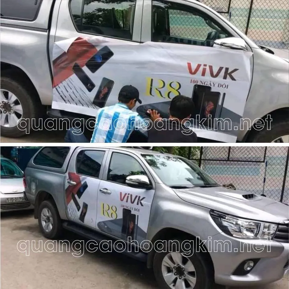 Lưu ý pháp lý quan trọng về việc dán decal quảng cáo trên ô tô, nhấn mạnh giới hạn 50% diện tích và các khu vực bị cấm dán như cửa sổ và đèn