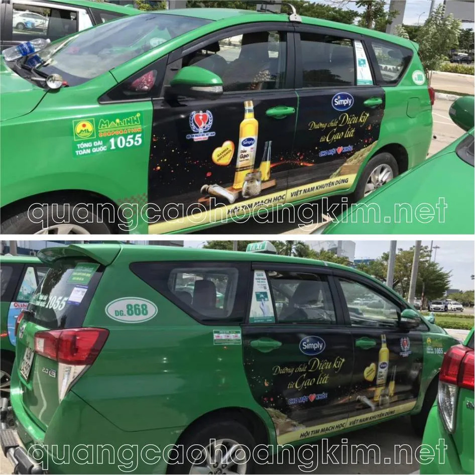 Xe ô tô dán decal quảng cáo bất động sản