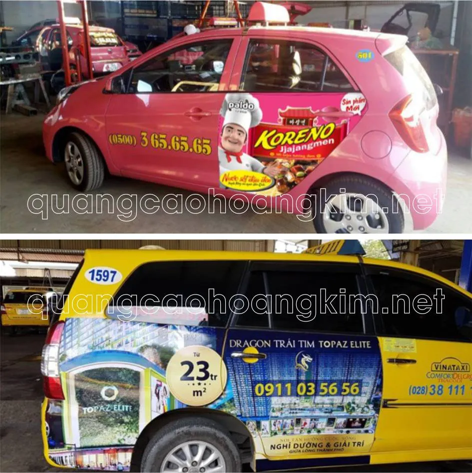 Decal ô tô màu pastel nhẹ nhàng