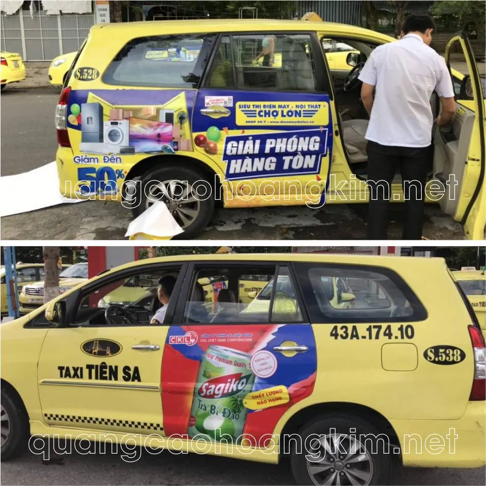 Decal ô tô màu gradient ấn tượng