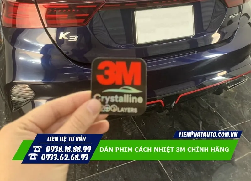 Phim cách nhiệt ô tô 3M chính hãng được bảo hành 10 năm