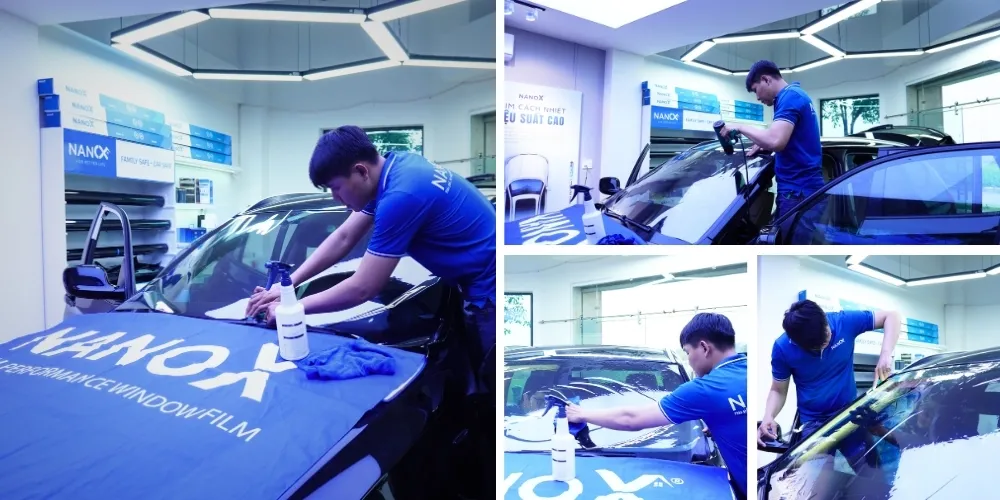 Hình ảnh xe dán phim cách nhiệt NanoX thực tế 5