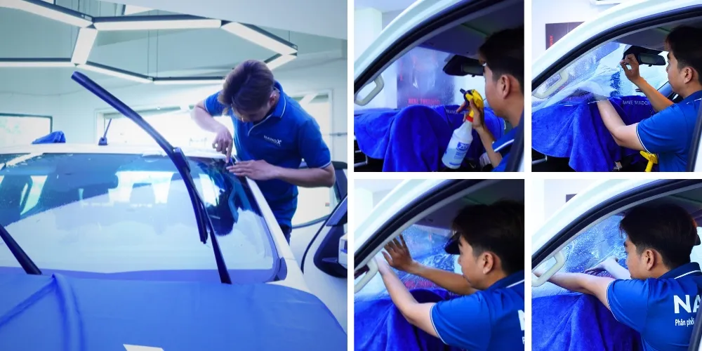 Hình ảnh xe dán phim cách nhiệt NanoX thực tế 6