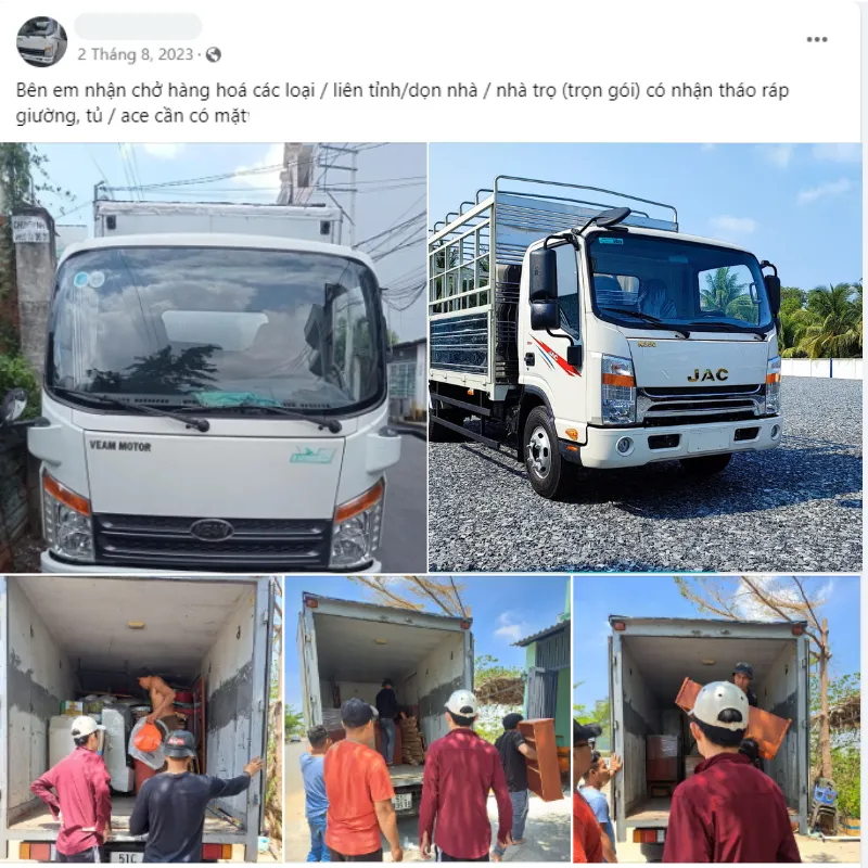 Quảng bá dịch vụ vận tải trên fanpage riêng tìm kiếm khách hàng