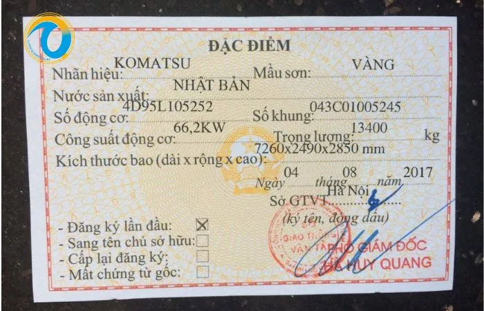 Hướng dẫn thủ tục đăng kiểm máy xúc đúng quy định 2025