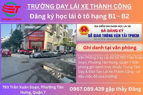 đăng ký học lái ô tô quận 7