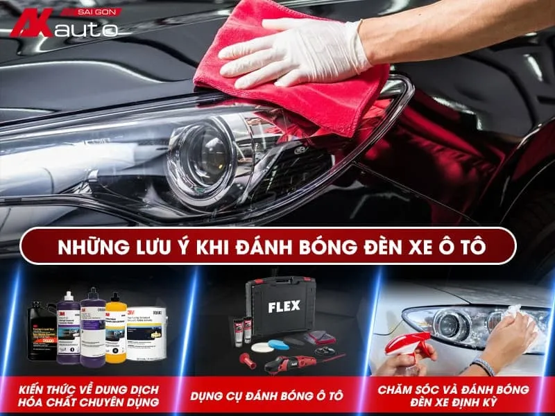 Các lưu ý quan trọng khi tự đánh bóng đèn pha ô tô tại nhà