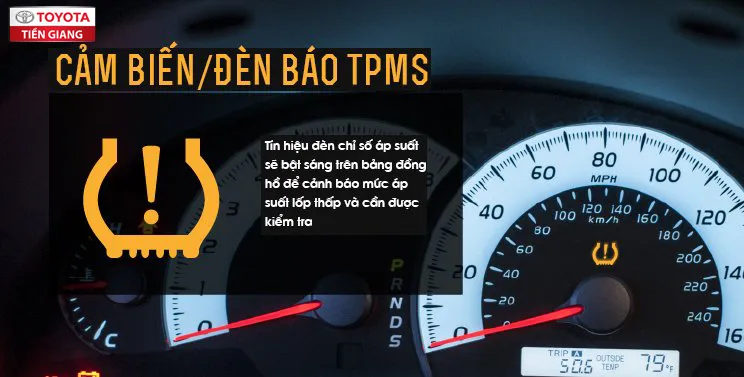 Đèn cảnh báo áp suất lốp thấp (TPMS) trong hệ thống các loại đèn báo trên ô tô