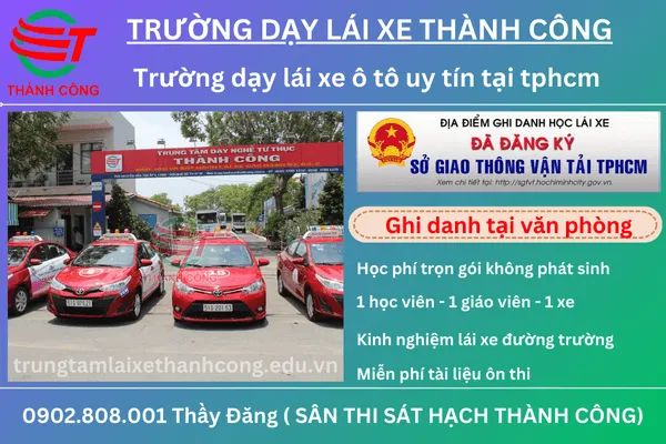 Vị trí văn phòng đăng ký và học lái xe ô tô Bình Tân thuận tiện