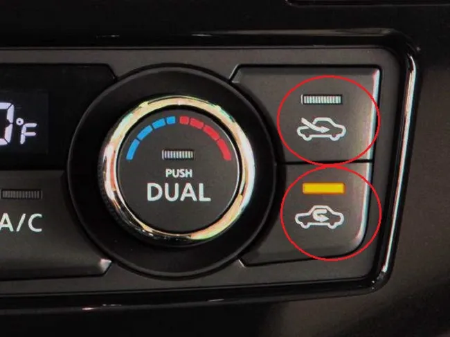 allintitle:cách sử dụng điều hòa trong xe ô tô: Nút lấy gió trong và lấy gió ngoài