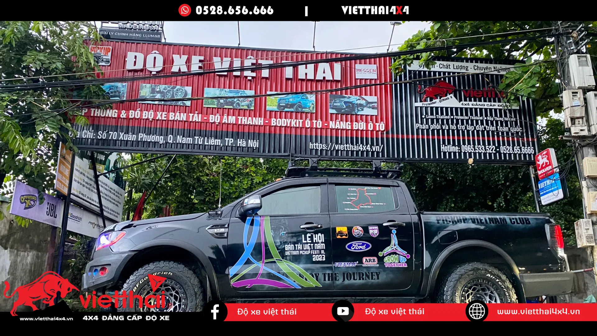 Độ giảm xóc xe bán tải chuyên nghiệp tại Việt Thái 4x4