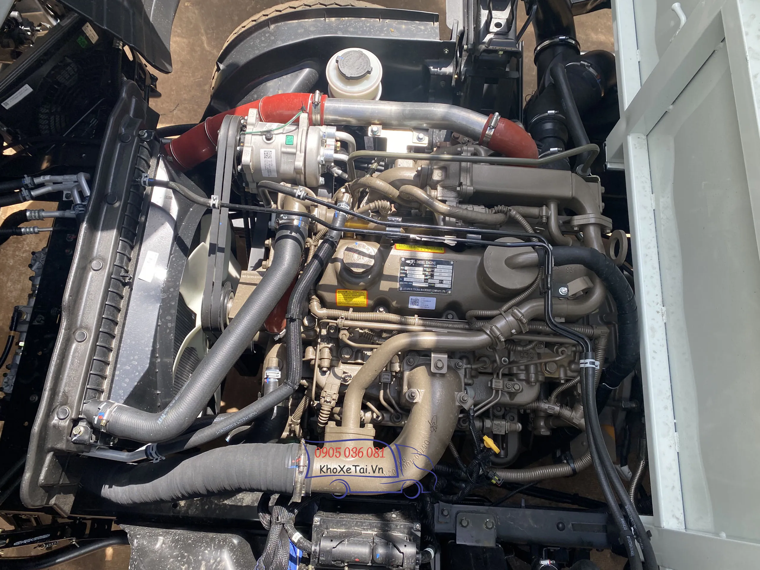 Khối động cơ Yuchai trên xe tải Thaco Ollin 7 tấn S720