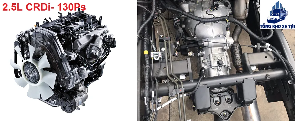 Hình ảnh chi tiết động cơ D4CB Hyundai H150