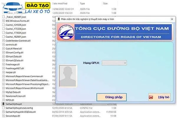 Hướng dẫn giải nén file phần mềm thi lý thuyết B2 sau khi tải về