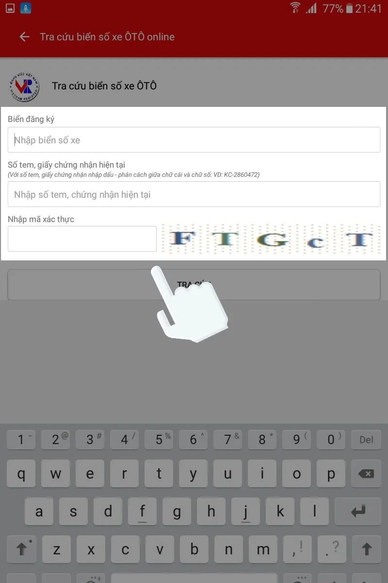 Nhập thông tin chi tiết cho ô tô