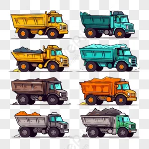 Vectơ xe ben hoạt hình đơn giản cho các dự án thiết kế xe ben png