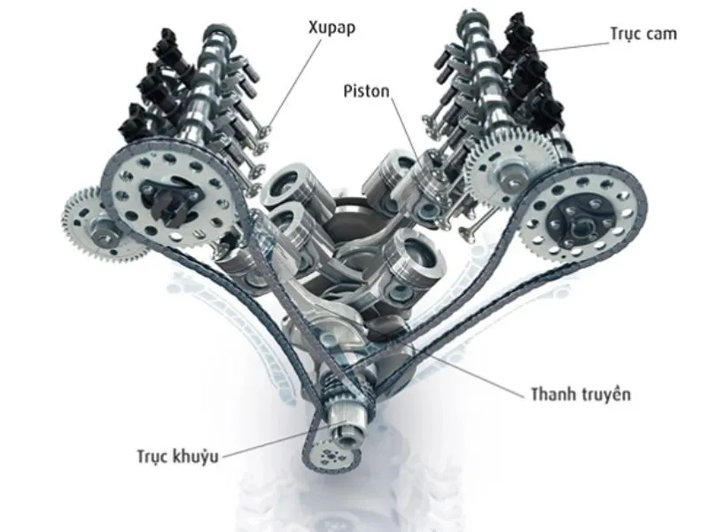 Hình ảnh các mẫu xe hơi khác nhau biểu thị sự đa dạng về dung tích xi lanh theo mục đích sử dụng.