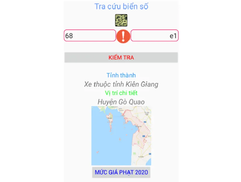 Giao diện tra cứu ý nghĩa phong thủy giúp người dùng chọn được biển số xe hợp mệnh