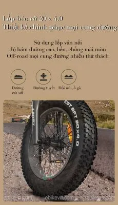 Giao diện hiện đại và lốp béo ấn tượng của xe điện gấp gọn xiaomi