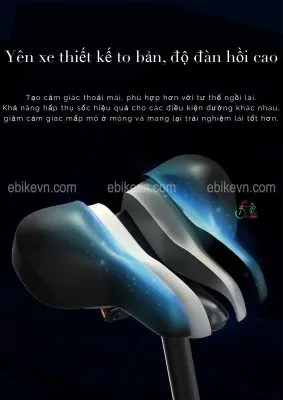 Yên xe tích hợp túi khí mang lại sự thoải mái tối ưu khi ngồi lâu