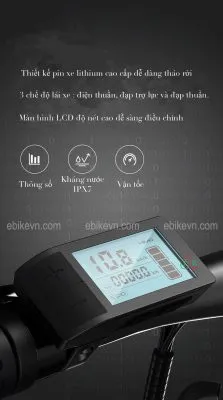 Màn hình LCD hiển thị chi tiết các thông tin hành trình