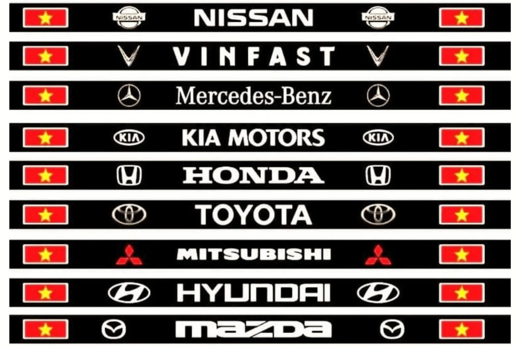 Các mẫu cờ ép biển số, bọc biển số ô tô tại Phụ kiện xe VIP