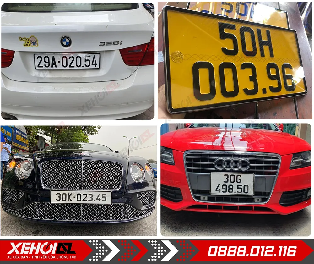 Ép biển số xe ô tô khung inox loại dày cao cấp tại cửa hàng Xe Hơi AZ