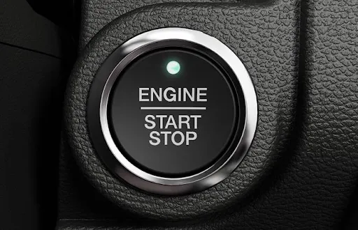 Màu xanh trên nút start stop engine thể hiện chế độ ON
