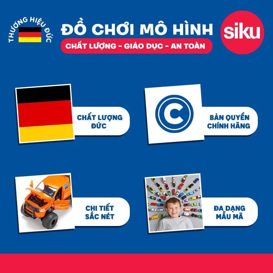 Ảnh chi tiết phần đuôi và các phụ kiện của mô hình xe bán tải SIKU 1469