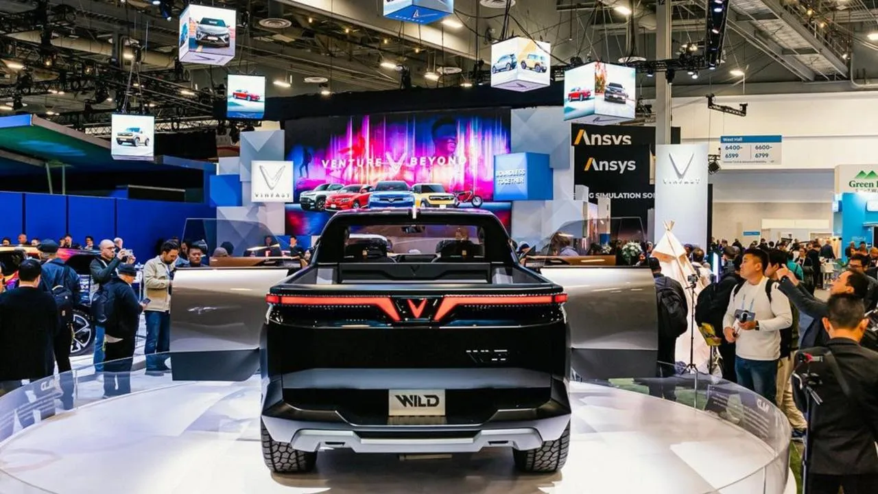 Mẫu xe allintitle:xe bán tải của vinfast VF Wild concept tại sự kiện triển lãm
