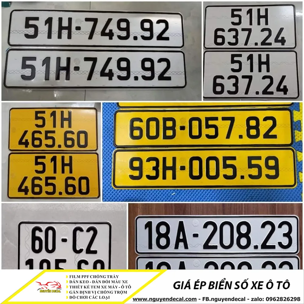 Giá ép biển số xe ô tô