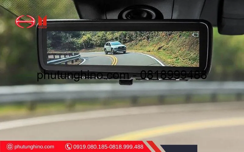 Hình ảnh minh họa cách chỉnh gương chiếu hậu xe tải theo góc rộng