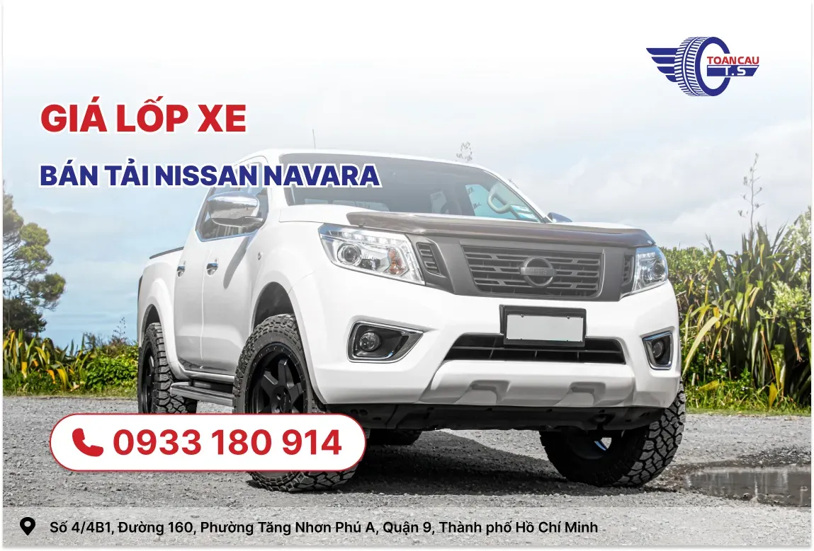 Mô hình lốp xe bán tải Nissan Navara vành 18 inch với gai lốp được thiết kế tối ưu cho đường trường