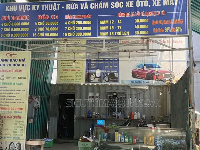 giá rửa xe tại cần thơ