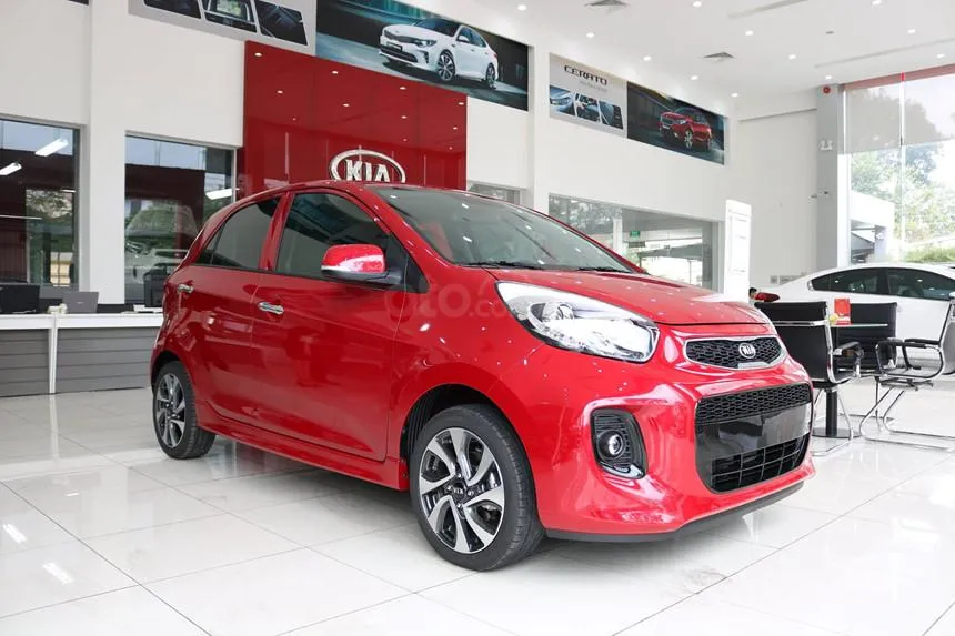 Ngoại thất Kia Morning 2019 phiên bản Standard AT màu trắng tại đại lý