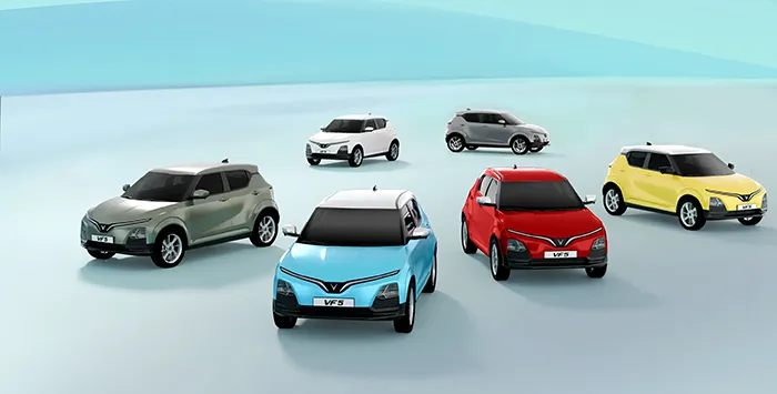 Tổng hợp các phiên bản màu sắc đa dạng của dòng xe điện VinFast VF5