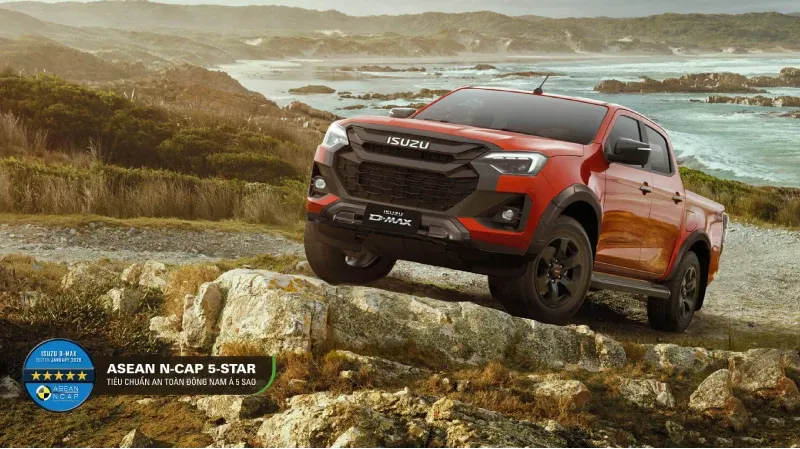 Thiết kế ngoại thất mạnh mẽ của xe bán tải ISUZU D-Max Blue Power