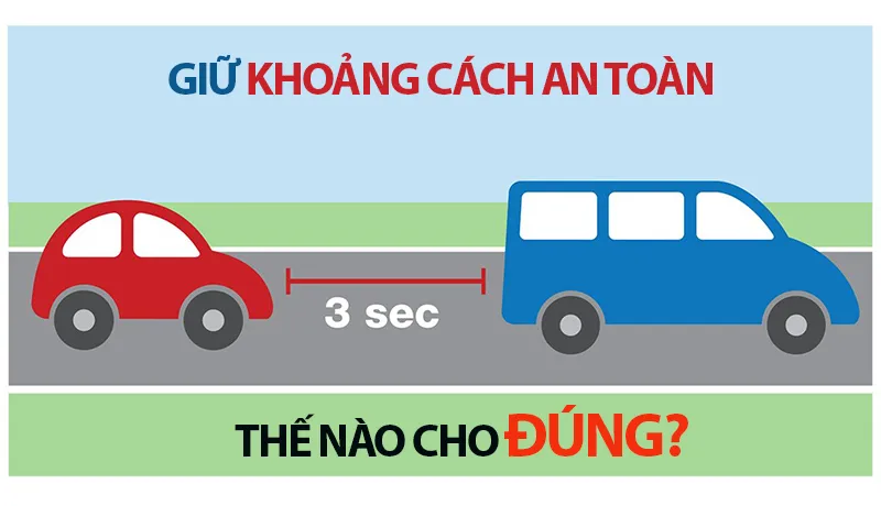 giữ khoảng cách an toàn phù hợp là yếu tố tiên quyết trong cách lái xe tải chuyên nghiệp