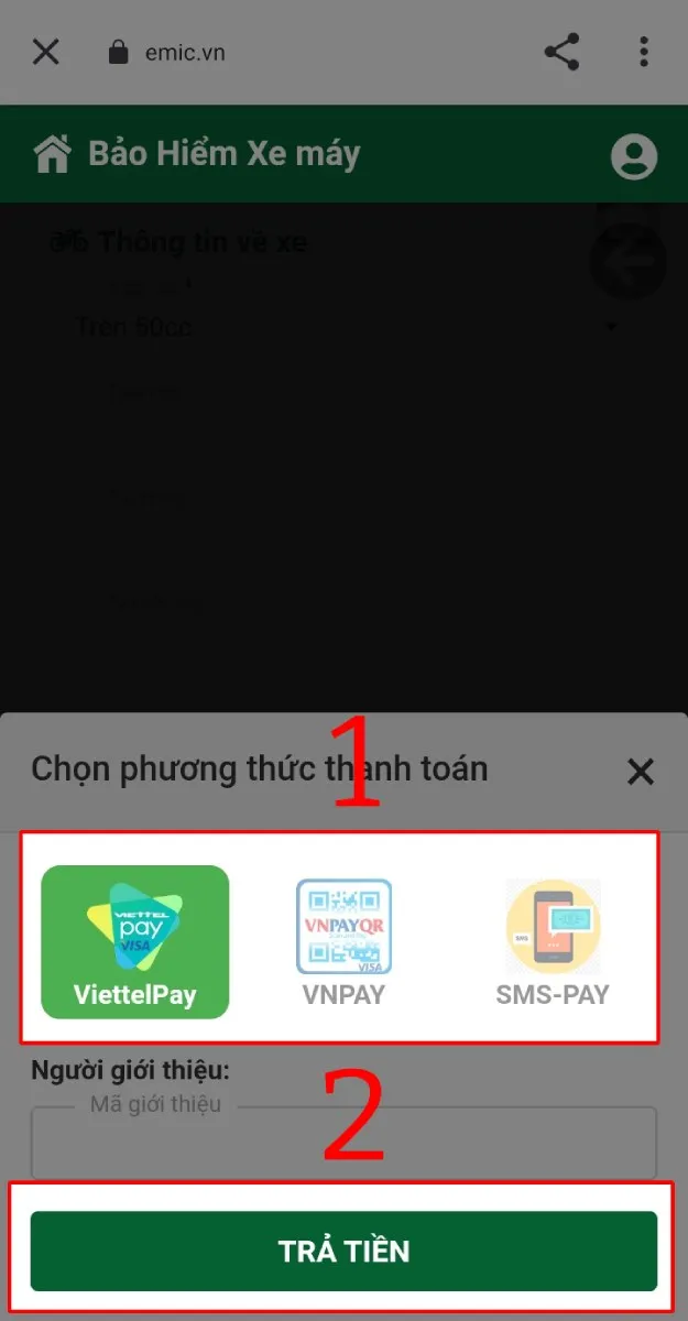 Thanh toán đa dạng qua ViettelPay hoặc VNPAY