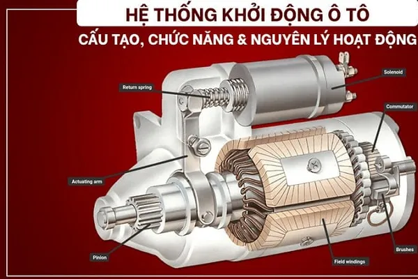 Sơ đồ nguyên lý hoạt động và các bộ phận của hệ thống khởi động trên ô tô
