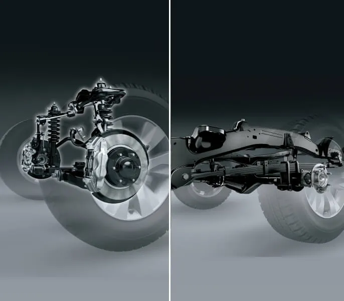 Hệ thống treo phụ thuộc phía sau của xe tải