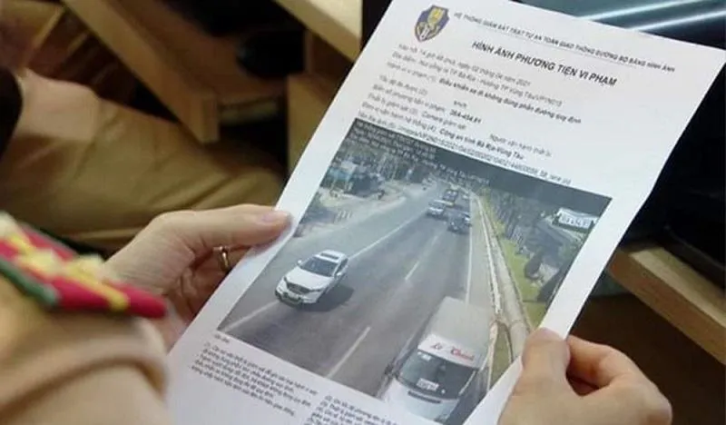 Hình ảnh ghi nhận phạt nguội giao thông