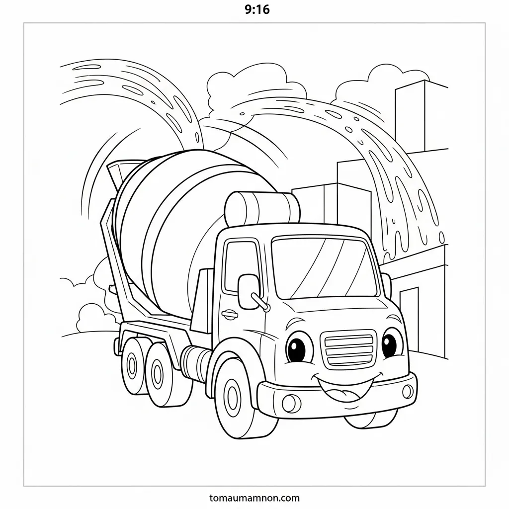 Cách tải tranh tô màu xe tải