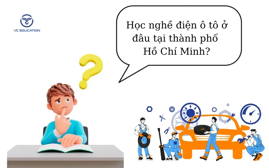Kỹ Thuật Viên Đang Kiểm Tra Hệ Thống Điện Ô Tô Bằng Máy Chẩn Đoán Hiện Đại allintitle:học nghề điện ô tô ở đâu