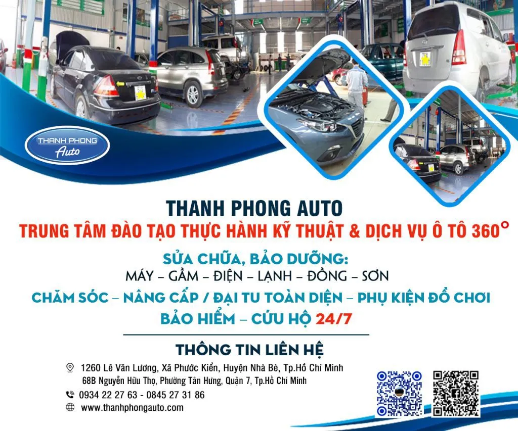 Học viên được hướng dẫn chi tiết trong khóa học sơn ô tô tại Thanh Phong Auto