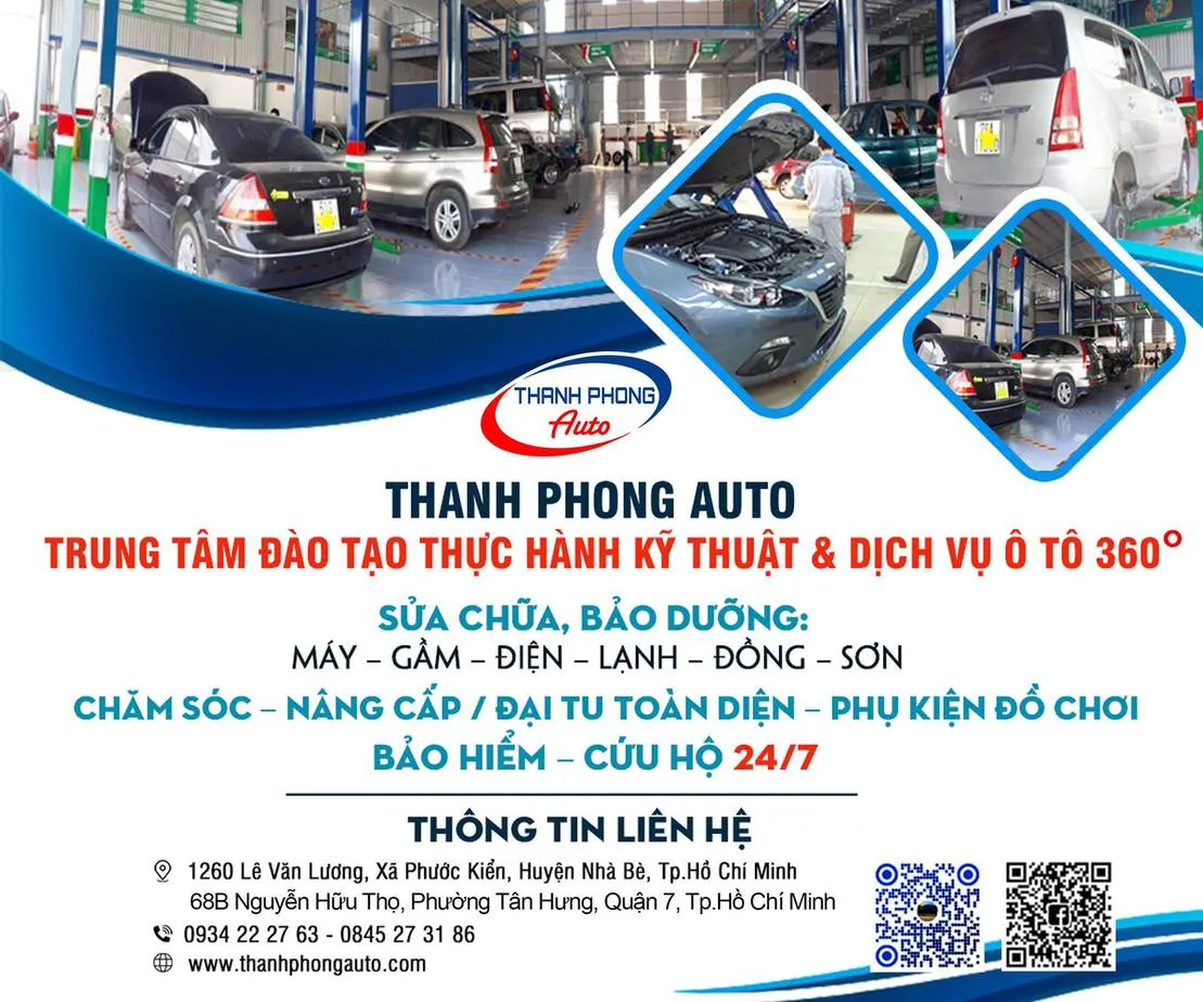 Trung Tâm Đào Tạo Thực Hành Kỹ Thuật Ô Tô – Thanh Phong Auto là môi trường lý tưởng cho người học điện ô tô cơ bản