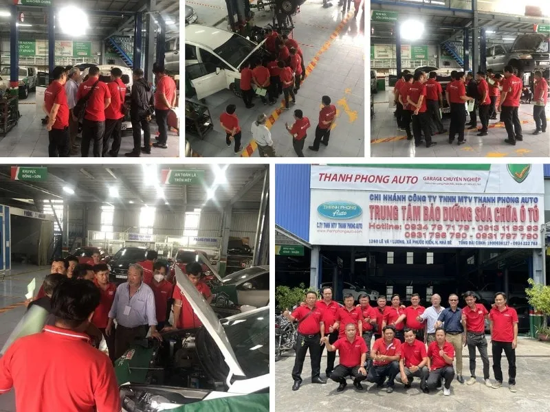 Hình ảnh buổi kiến tập tại gara Thanh Phong Auto
